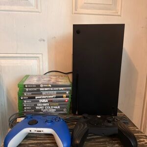 Series X Console with Black and Blue Controllers USED - LIKE NEW